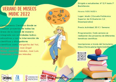 Verano de Museos en el MUDIC con la realización de proyectos y la participación de Margarita del Val