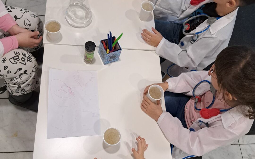 A doctor for a day- experimenting with blood and a Volcano in the DDD waiting room_4th workshop